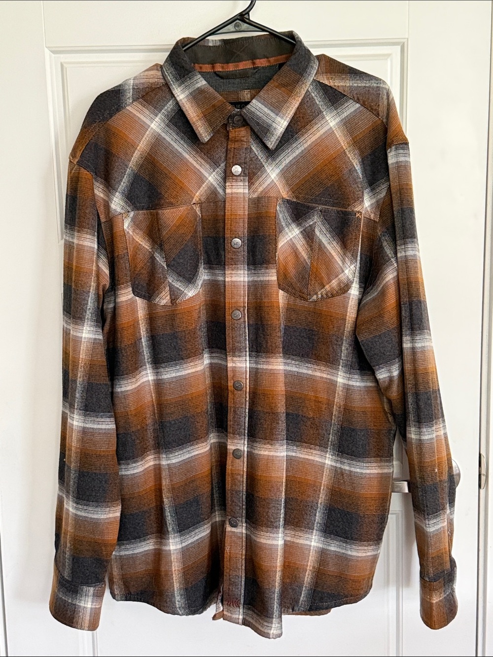 Men's Dakota Grizzly Brown & Black Plaid Lightweight Shirt Jacket